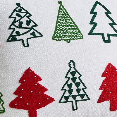 colorful embroidered tree's