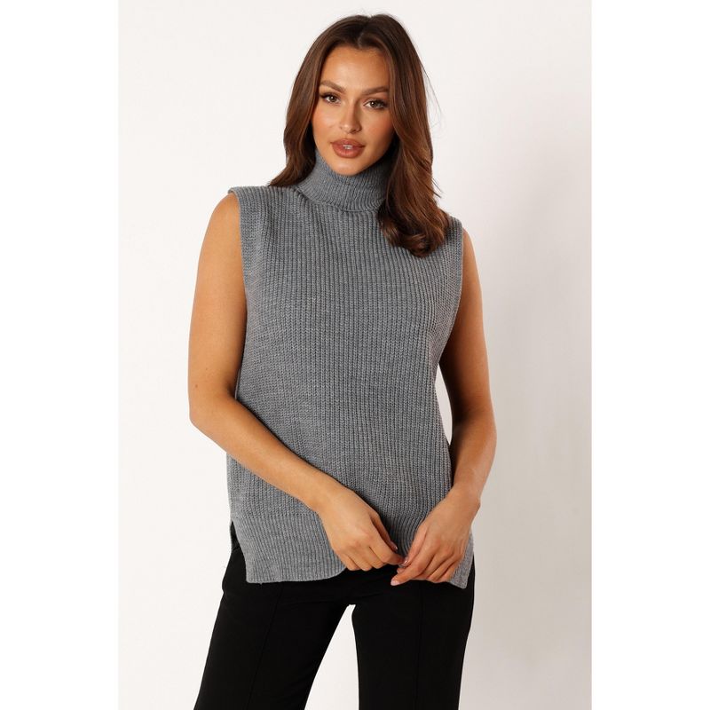 Petal and Pup Womens Celaena Turtleneck Sleeveless Sweater, 5 of 7