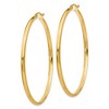 Black Bow Jewelry 2.75mm x 56mm Polished 14k Yellow Gold Domed Round Hoop Earrings - 2 of 4