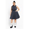 Women's Plus Size Nellie Dress - navy spot | CITY CHIC - 2 of 4