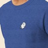 Dalix Ghost Embroidered Crewneck Long Sleeve Sweatshirt Fleece Men - 4 of 4