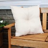 Sunnydaze Indoor/Outdoor Weather-Resistant Polyester Square Tufted Pillow with Zipper Closures - 19" - 2pk - 4 of 4
