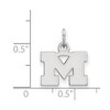 Black Bow Jewelry 10k White Gold Michigan Wolverines NCAA Extra Small Pendant - 2 of 3