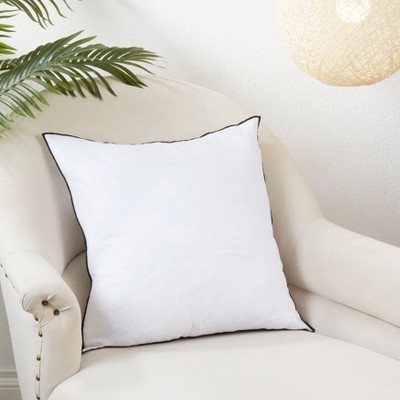 20" Square Linen Nature Throw Pillow with Removable Cover