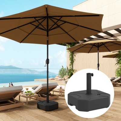 Black HDPE Plastic Fillable Patio Umbrella Base Holder