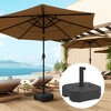 Outsunny Patio Umbrella Base Holder, Outdoor Umbrella Stand Base, Filled Up to 55lbs with Stand or 44lbs with Water for Garden, Poolside - 3 of 4