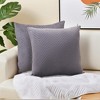 REGALWOVEN Striped Decorative Decor Modern Soft Throw Pillow Covers 18 x 18 Inch 2 Pcs - 2 of 4