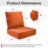 POCASSY 6" Outdoor Cushion Set, 24"x24" Replacement Water Resistant Zippered Cushion for Chairs - 3 of 4