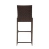 Coolbibila-Set Of 2 Barstool, Bar Chair High For Outdoor, Polyethylene Rattan Bar Chair Stool, Modern Bar Chair, Bar Chair With Back - 3 of 4
