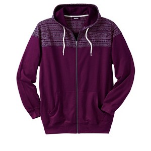 KingSize Men's Big & Tall French Terry Snow Lodge Hoodie - 1 of 4