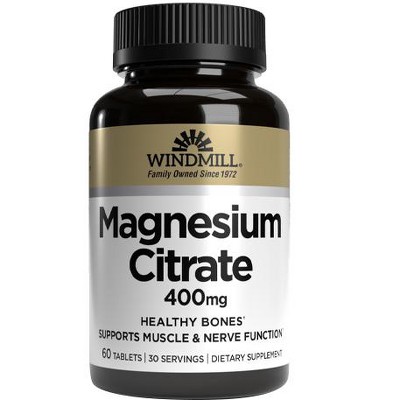 WINDMILL MAGNESIUM CITRATE 400MG TABLETS 60 CT