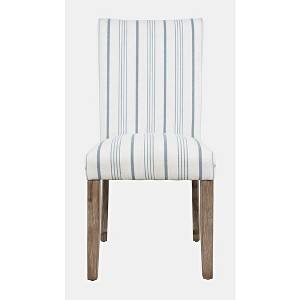 Jofran, Coastal Wire-Brushed Wood Upholstered Parsons Dining Chair (Set of 2) - 1 of 4