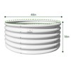 Cesicia 4x1.5ft White Round Galvanized Raised Garden Bed For Vegetables & Flowers - 3 of 4