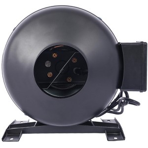 4" Inline Duct Fan - 203 CFM Hydroponics Vent Blower w/ Centrifugal Impeller, Galvanized Steel for Grow Tents, Basements & Kitchens - 1 of 4