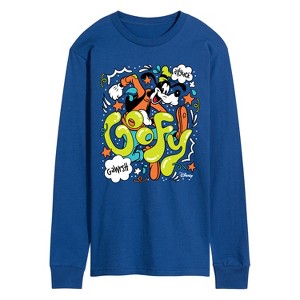 Men's - Disney - Goofy Doodles Long Sleeve Graphic T-Shirt - 1 of 3