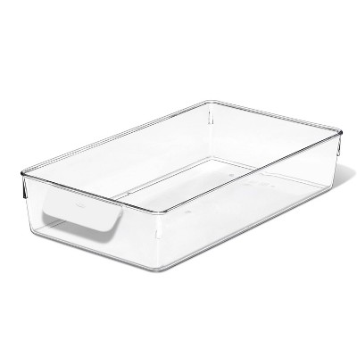 Yixx 1Pcs Fridge Organizer Large Capacity Transparent PP Material