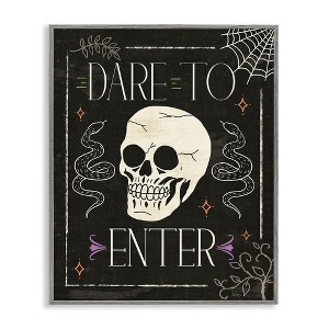 Stupell Industries Dare To Enter Phrase Black Framed Giclee Art - 1 of 4