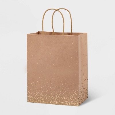 Small Hotstamp Dots And Star Gift Bag Gray - Spritz™ : Target