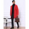 INSPIRE CHIC Men's Notched Lapel Single Breasted Winter Long Jacket Overcoat - 4 of 4