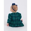 RuffleButts Baby Girls Woven Long Sleeve Bubble Romper - 4 of 4