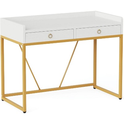 White desk deals gold legs target