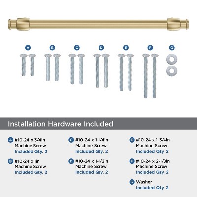 12-Inch Champagne Bronze Modern Appliance Pull with Mounting Hardware