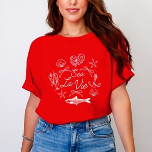 Simply Sage Market Sea La Vie Collage Garment Dyed Tee - 1 of 4