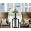 Cal Lighting BO-3108TB 60W X 2 Metal and Resin Tiffany Table Lamp with Pull Chains, Antique Brass - 4 of 4