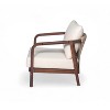 Christopher Knight Home Ivana Patio Woven Rope Acacia Wood Club Chair with Deep Cushions - 4 of 4