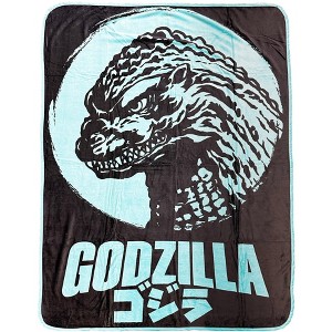 Godzilla Blanket King of the Monsters All-Over Design Plush Fleece Throw 46" x 60" Multicolored - 1 of 4