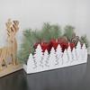 AuldHome Design White Christmas Tree Motif Galvanized Tray, Painted Farmhouse Decor Winter Metal Tray, 16 x 4 x 6 Inches - 4 of 4
