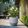 LuxenHome Minimalistic Modern Gray 15.7-Inch Tall Round Tapered MgO Planter - 2 of 4