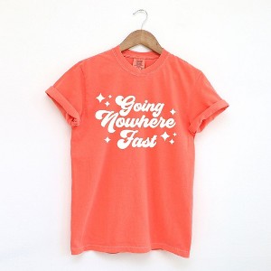 Simply Sage Market Women's Going Nowhere Fast Short Sleeve Garment Dyed Tee - 1 of 4