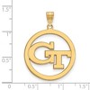 Black Bow Jewelry 14k Yellow Gold Plated Sterling Silver Georgia Tech Yellow Jackets NCAA Large Pendant - 2 of 3