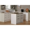 South Shore Toscano 6 Drawer Kitchen Island White/Maple Nutmeg - 3 of 4