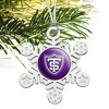 University of St. Thomas Primary Logo Metal Snowflake Christmas Tree Holiday Ornament - 2 of 3
