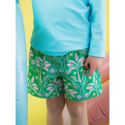 RuggedButts Boys UPF50+ Sun Protected Stretch Performance Hybrid Swim Trunks - Coconut Cabana, 5 — фото 2