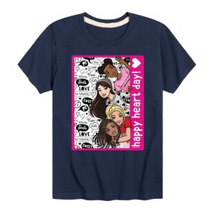 Boys' - Barbie - Happy Heart Day Short Sleeve Graphic T-Shirt - 1 of 4