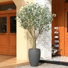 DR.Planzen 8ft UV Resistant Artificial Eucalyptus Tree with Grey Tall Planter, Fake Plant for Indoor Outdoor Home Decor, Big Faux Plant for Home Decor - 4 of 4