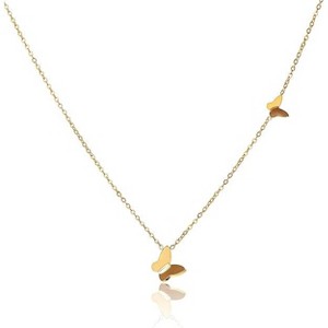 Benevolence LA Gold Butterfly Necklace for Women - 14k Gold Dipped - 1 of 4