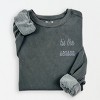 Simply Sage Market Embroidered Tis The Season Bold Cursive Lightweight Garment Dyed Sweatshirt - 2 of 4