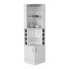 Kumasinova 71" Tall Corner Cabinet with Stemware Rack,8-Hole Bar Cabinet with 2 Doors,Modern Beverage Storage Cabinet for Dining Room - 4 of 4