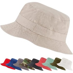 Market & Layne White Bucket Hat for Men, Women, and Teens, Adult Packable Bucket Hats for Beach Sun Summer Travel - 1 of 3