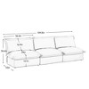 NicBex Couches for Living Room Single Deep Seat Sofa Couch Fabric Slip-covered Armchair with 1 Big Back Cushion and 2 Big Toss Pillows - 3 of 4