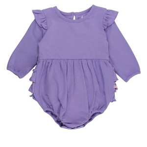 RuffleButts Baby Toddler Girls Long Sleeve Flutter Bubble Romper - 1 of 4