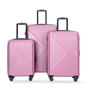 YONWAY Hardside Luggage Sets, 3 pcs Spinner Suitcase, ABS Lightweight Suitcase with Two Hooks, Spinner Wheels, with TSA Lock Lightweight - 1 of 4