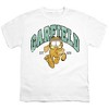 Boys' Garfield Track And Field T Shirt White Small - 2 of 4