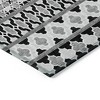 Black Gray And Ivory Quatrefoil Washable Indoor Outdoor Area Rug - 4 of 4