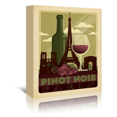 Wine Pinot Noir by Anderson Design Group Wrapped Canvas - Americanflat - 5" x 7"