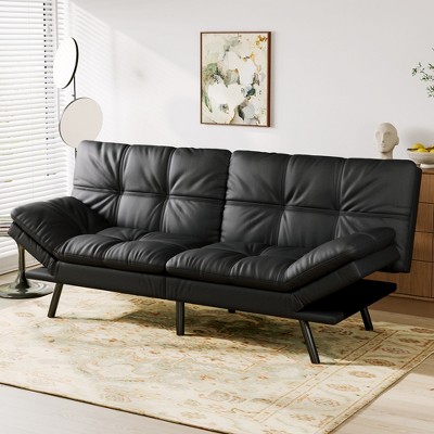 Dyonery 71" Convertible Futon Sofa Bed,Modern Futon Couch,Memory Foam Folding Loveseat Sofa Bed, for Living Room,Office